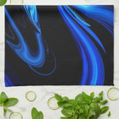 Abstrakt Fütternd Blauwal Küchentuch (Gefaltet)