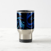 Abstrakt Fütternd Blue Whale Travel Mug Reisebecher (Mittel)