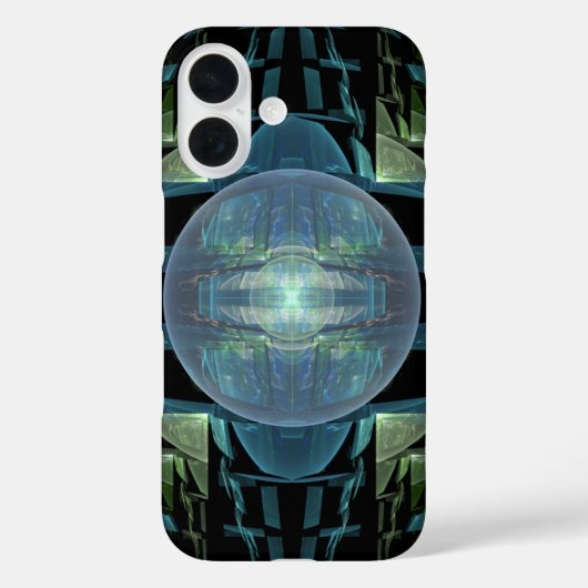 Abstrakt Futuristic Blue Sphere District 13 Case-Mate iPhone Hülle (Rückseite)