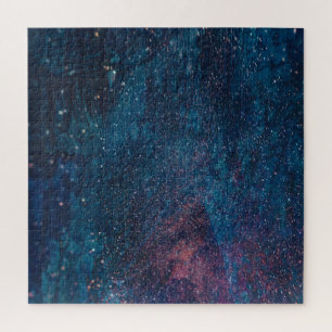 Abstrakt Galaxy Glitzer Paint Pattern Puzzle