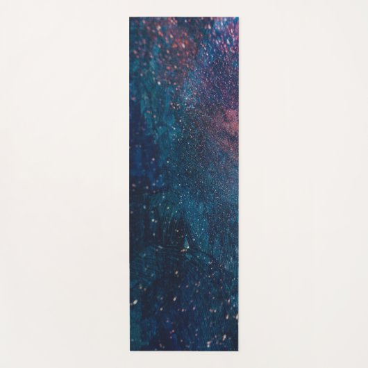 Abstrakt Galaxy Glitzer Paint Pattern Yogamatte (Vorderseite)
