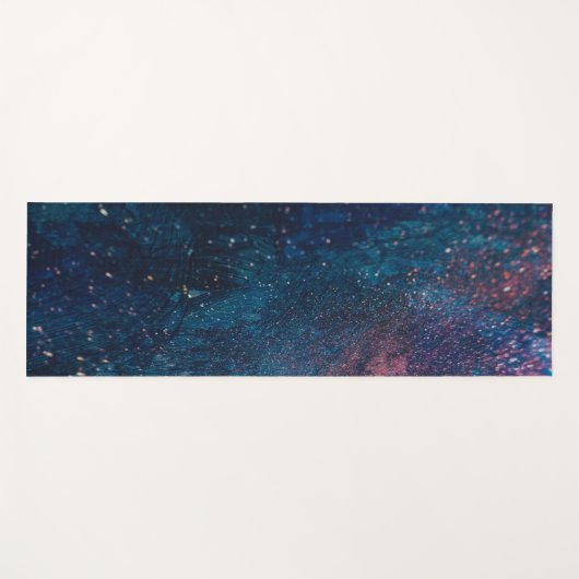 Abstrakt Galaxy Glitzer Paint Pattern Yogamatte (Vorderseite (Horizontal))