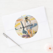 Abstrakt Galveston Texas Jeff Hankamer Artjunkhaus Runder Aufkleber (Umschlag)