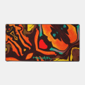 Abstrakt Gamer Fun Mehrfarbig Moderne Desktop Mat Schreibtischunterlage (Vorderseite)