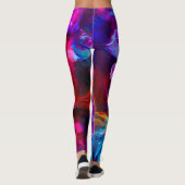 Abstrakt Garden Bloom Leggings (Rückseite)
