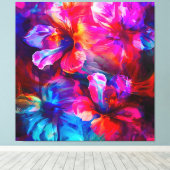 Abstrakt Garden Bloom Leinwanddruck (Insitu (Holzboden))