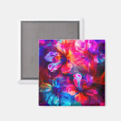 Abstrakt Garden Bloom Magnet (Vorderseite/Rückseite)