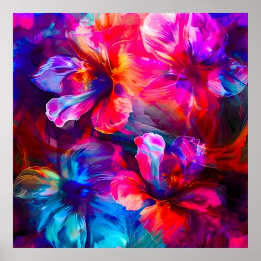 Abstrakt Garden Bloom Poster (Vorne)