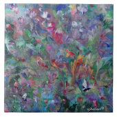 Abstrakt Garden Keramik Tile Fliese (Vorderseite)