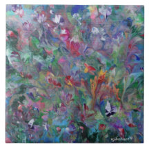 Abstrakt Garden Keramik Tile