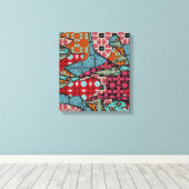 Abstrakt gearbeitete Canvas Leinwanddruck (Insitu (Holzboden))