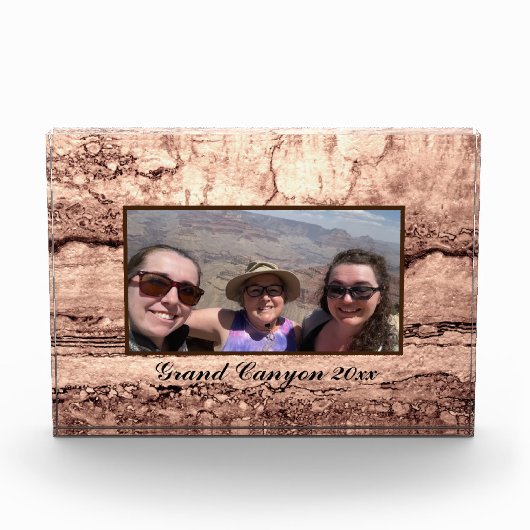 abstrakt gebrannter Siena-Marmor-Granit personalis Fotoblock (Vorderseite)