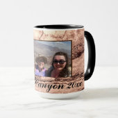 Abstrakt gebrannter Siena-Marmor-Granit personalis Tasse (VorderseiteRechts)