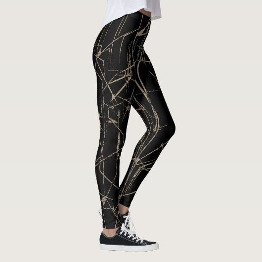 Abstrakt gebürstete Leggings von Joya Eve (Rechts)