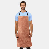 Abstrakt gebürstete metallische Kupferoberflächen. Schürze (Getragen)