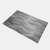 Abstrakt gebürstetes Silbermetall Fußmatte (Schrägansicht)