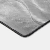 Abstrakt gebürstetes Silbermetall Schreibtischunterlage (Ecke)