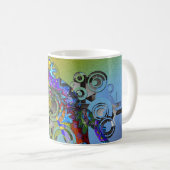 abstrakt Gecko Kaffeetasse (VorderseiteRechts)