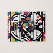 Abstrakt gefärbte moderne Chaos-Intrige Puzzle (Horizontal)