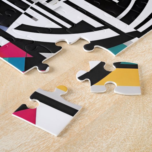 Abstrakt gefärbte moderne Chaos-Intrige Puzzle (Seite)