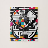 Abstrakt gefärbte moderne Chaos-Intrige Puzzle (Vertikal)