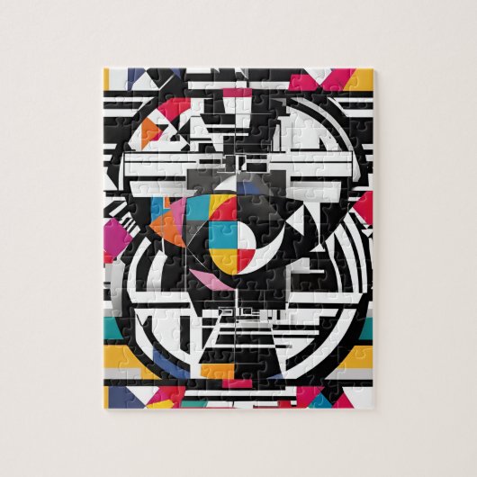 Abstrakt gefärbte moderne Chaos-Intrige Puzzle (Vertikal)