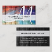 Abstrakt gefärbtes, modernes Monogramm Visitenkarte (Vorne/Hinten)