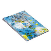 Abstrakt-gelb-blaue Vorlage Trendy Modern Notizblock (Rechte Seite)