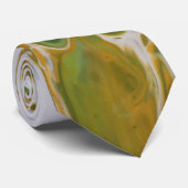 Abstrakt, gelb, kupferfarben und grün krawatte (Gerollt)