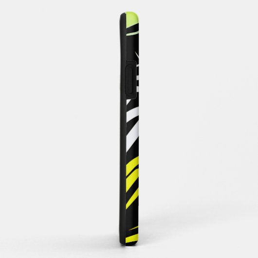 Abstrakt-gelb-orange Streifen Case-Mate iPhone Hülle (Hinten/Rechts)