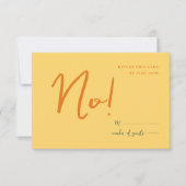 Abstrakt-gelb-orangefarbene Unterhaltungsfarben Ho RSVP Karte (Vorderseite)