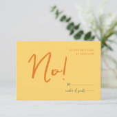 Abstrakt-gelb-orangefarbene Unterhaltungsfarben Ho RSVP Karte (Stehend Vorderseite)