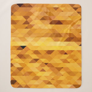 Abstrakt-gelb-orangefarbenes Digitalmosaik-Polygon Sherpadecke