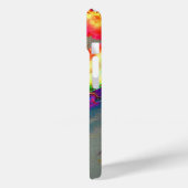 Abstrakt-gelb-rosa Aquarellmalerei Case-Mate iPhone Hülle (Rückseite / Links)