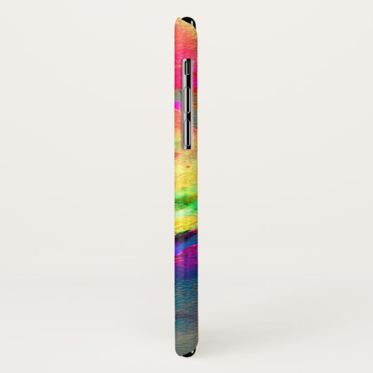 Abstrakt-gelb-rosa Aquarellmalerei Case-Mate iPhone Hülle (Hinten/Links)