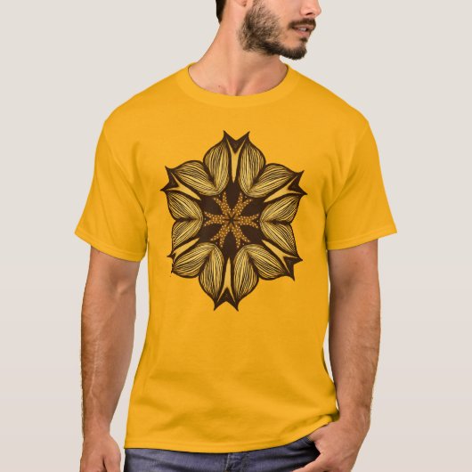 Abstrakt-Gelbe Blume T-Shirt (Vorderseite)