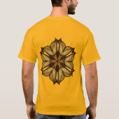 Abstrakt-Gelbe Blume T-Shirt (Rückseite)