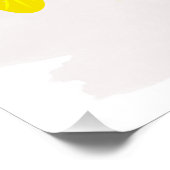 Abstrakt Gelbe Daffodien Wasserfarben Kunst-Poster Poster (Ecke)