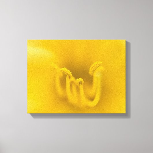 Abstrakt-Gelbe Hibiskus-Blume Leinwanddruck (Vorderseite)