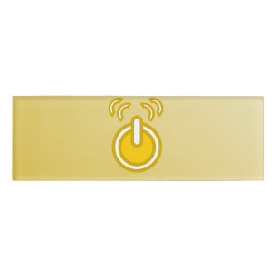 Abstrakt-Gelbe Icon-Tag Namenschild