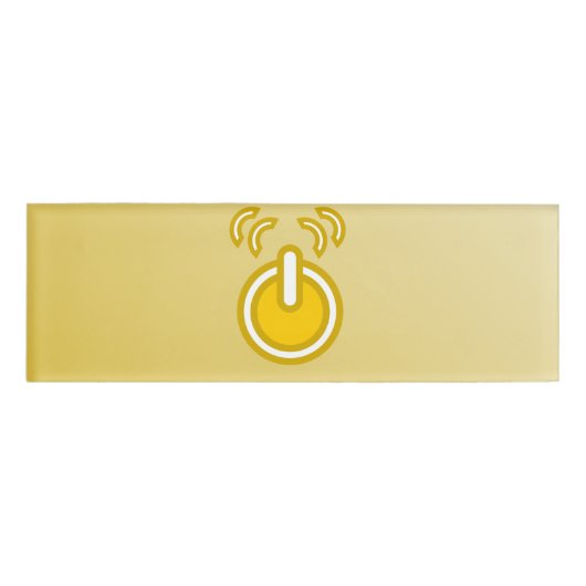 Abstrakt-Gelbe Icon-Tag Namenschild (Vorderseite)