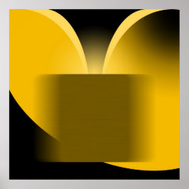 Abstrakt Gelbe Luxus mit schwarzer AP0004 Poster