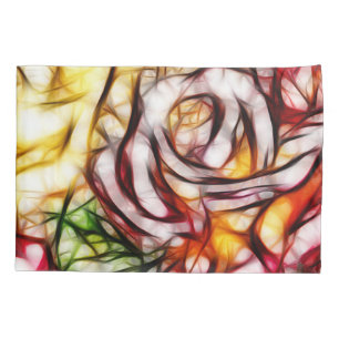 Abstrakt Gelbe Rose Kunstblumenleuchte Kissenbezug
