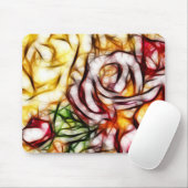 Abstrakt Gelbe Rose Kunstblumenleuchte Mousepad (Mit Mouse)
