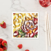 Abstrakt Gelbe Rose Kunstblumenleuchte Serviette (Beispiel)