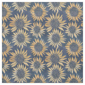 Abstrakt Gelbe Sonnenblumen auf blau Stoff (Muster)