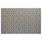 Abstrakt Gelbe Sonnenblumen auf blau Stoff (Fat Quarter (45,7 x 55,9 cm))