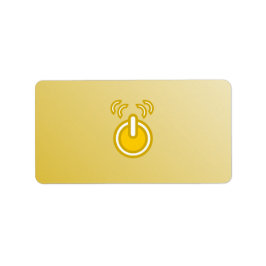 Abstrakt-gelbe Symbolmarken Adressaufkleber