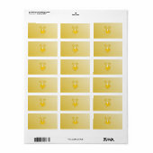 Abstrakt-gelbe Symbolmarken Adressaufkleber (Vorne)