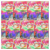 Abstrakt-gelber Blumenmohn Stoff (Muster)